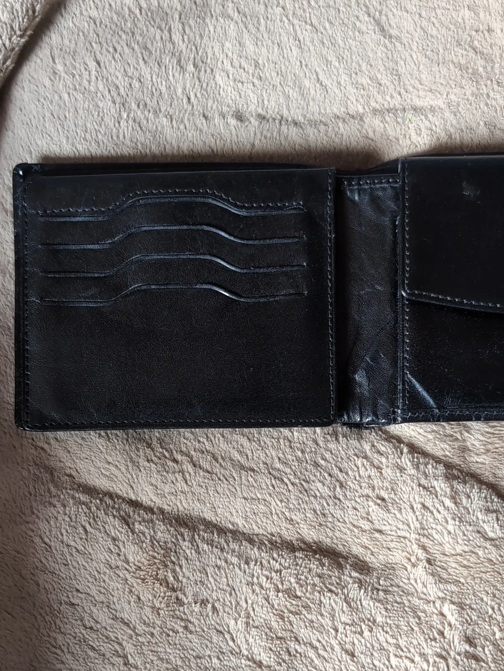 Valentino Black Leather Men's Card Holder Wallet